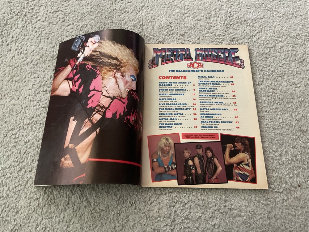 FACES METAL MUSCLE MAGAZINE FALL 1985 KISS VAN HALEN TWISTED SISTER MOTLEY CRUE