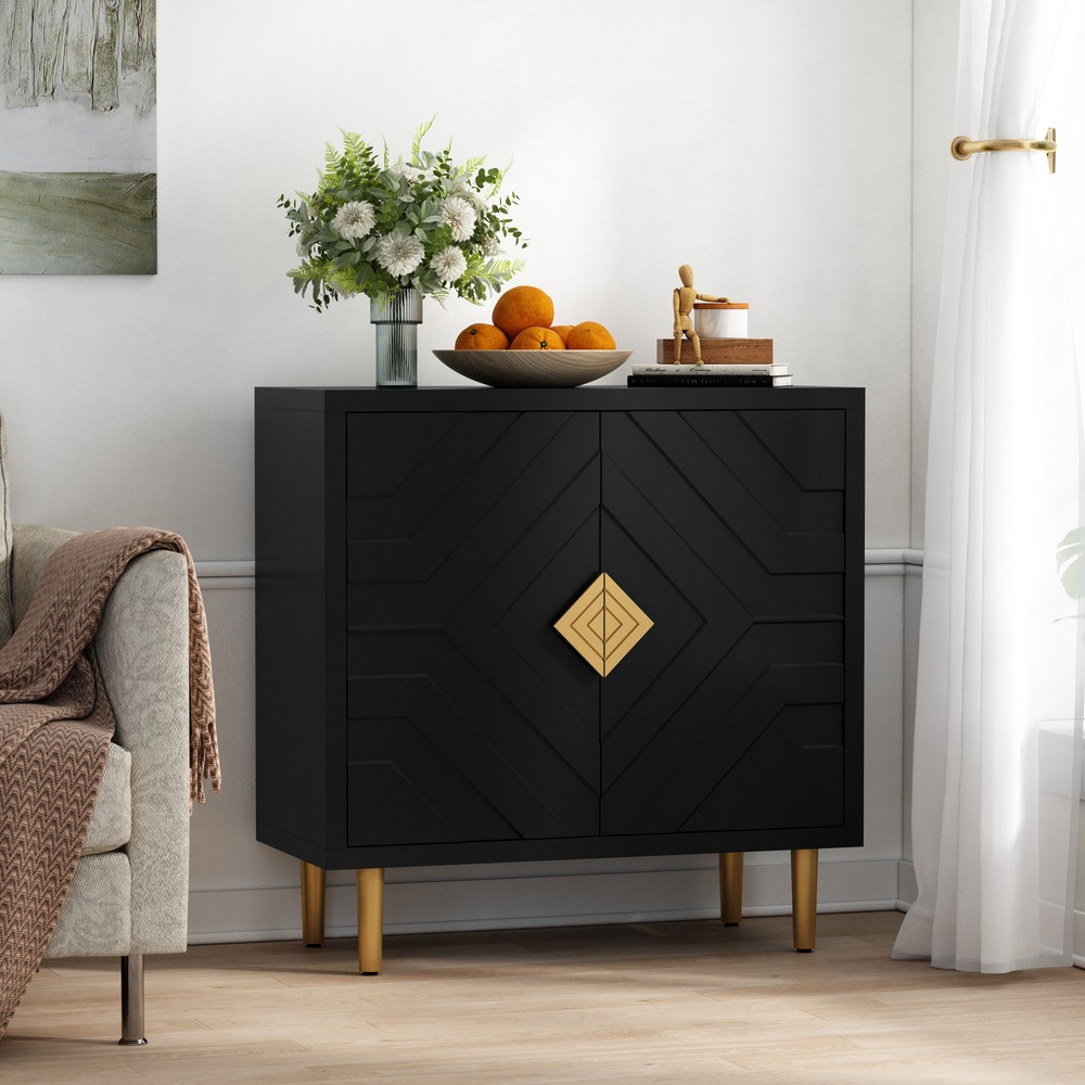 Modern Sideboard Accent Cabinet 32" Kitchen Buffet Bedside Console Table w/ Door