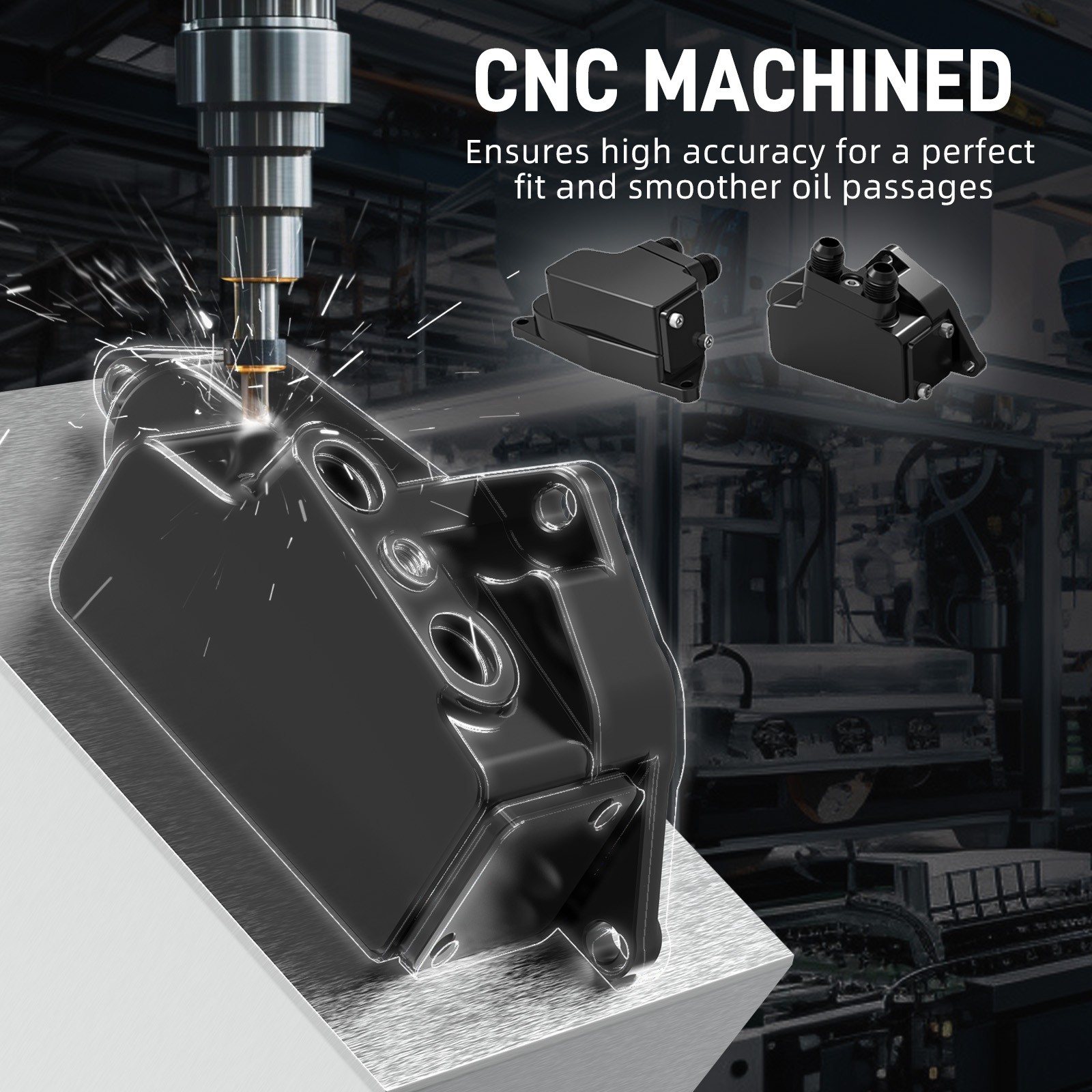 Oil Cooler Thermostat Housing Adapter Upgraded For BMW E90 E92 335i 135i 1M N54