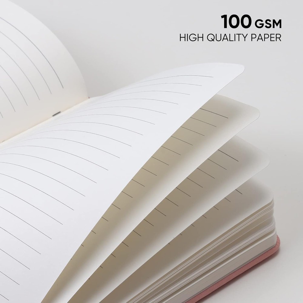 Hardcover Lined Notebook Journal with Inner Pocket for Writing and Note Taking