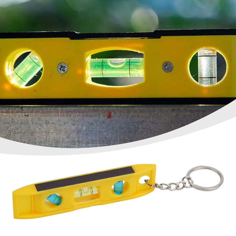 Small Magnetic Level Linear Bubble Level with Keychain for Easy Hanging
