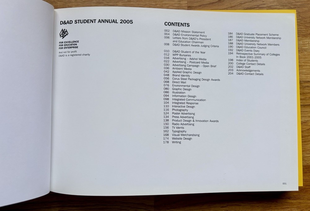 D&DA Student Hardback Annual 2005 - Creativity - Design