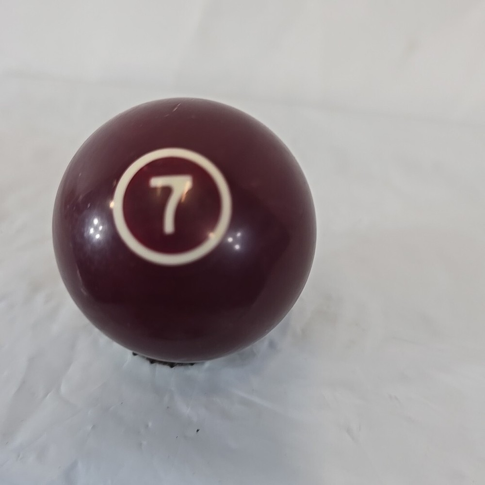 VTG Solid Dark Red Pool Ball #7 - White Number - Unbranded Billiard Replacement