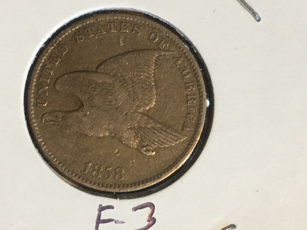 1858 flying eagle cent/ Small Letters/ Very Fine