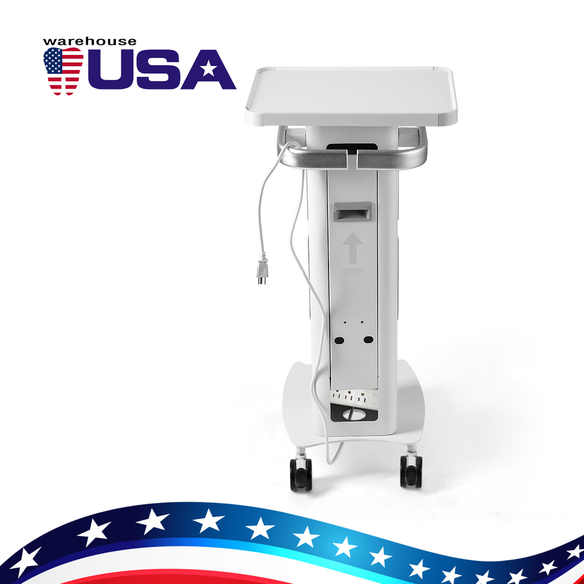 Dental Medical Implant Endo Intraoral Scanner Cart Sturdy Aluminum Alloy Trolley