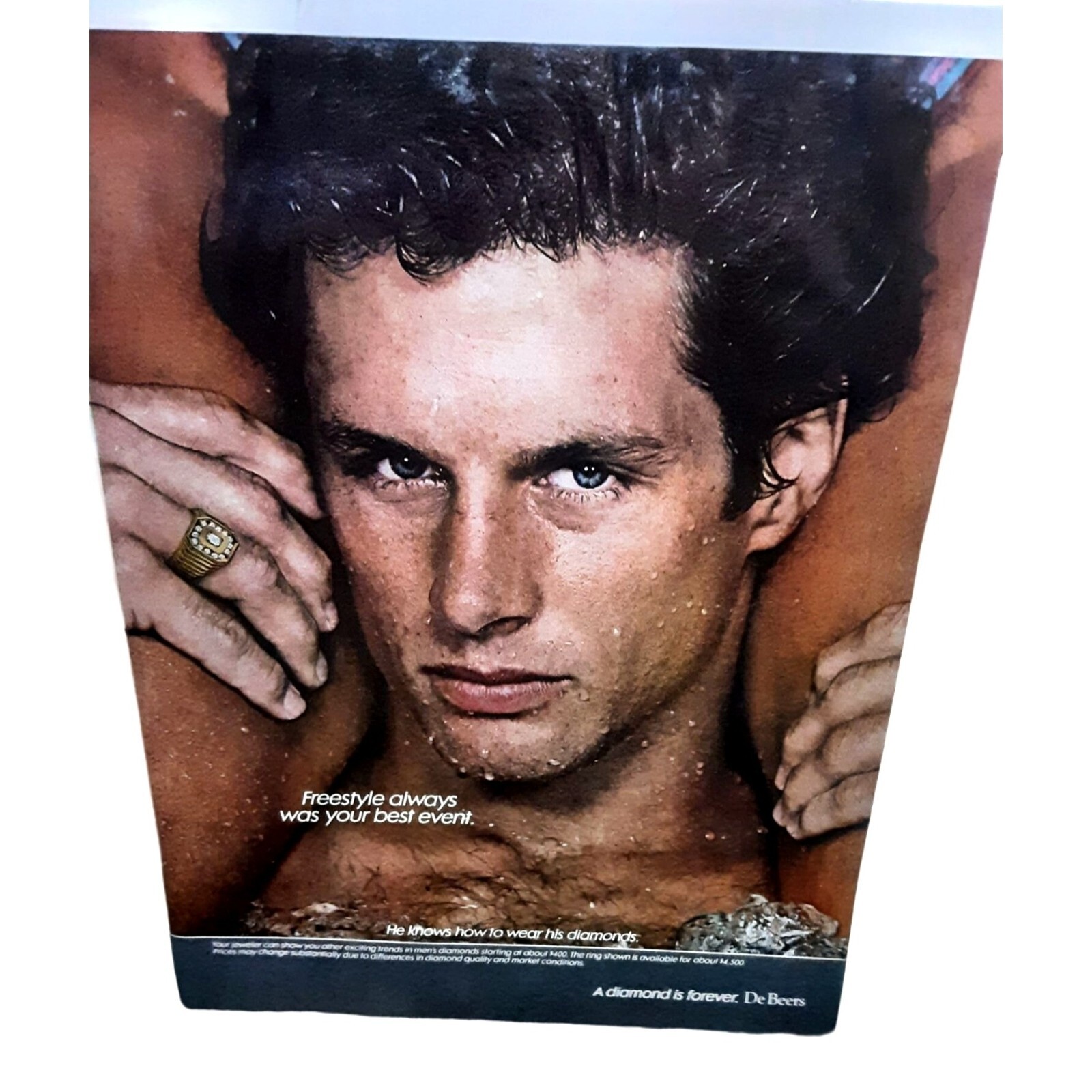 1981 De Beers Diamond Freestyle Original Vintage Print ad