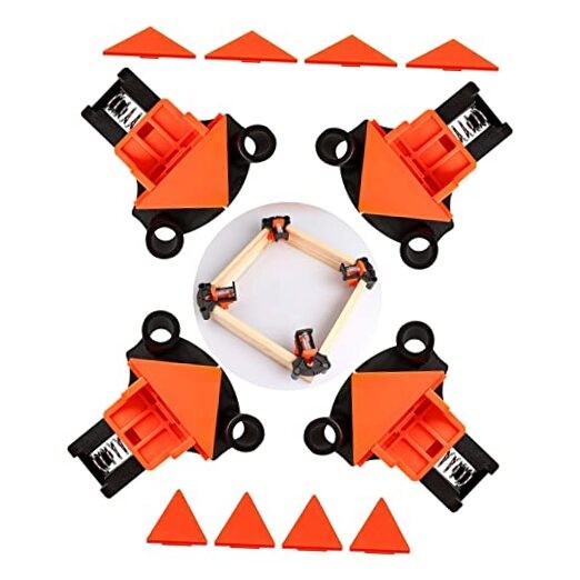 Corner Clamp for Woodworking - 60/90/120° Multi-Angle Adjustable Spring Clamps