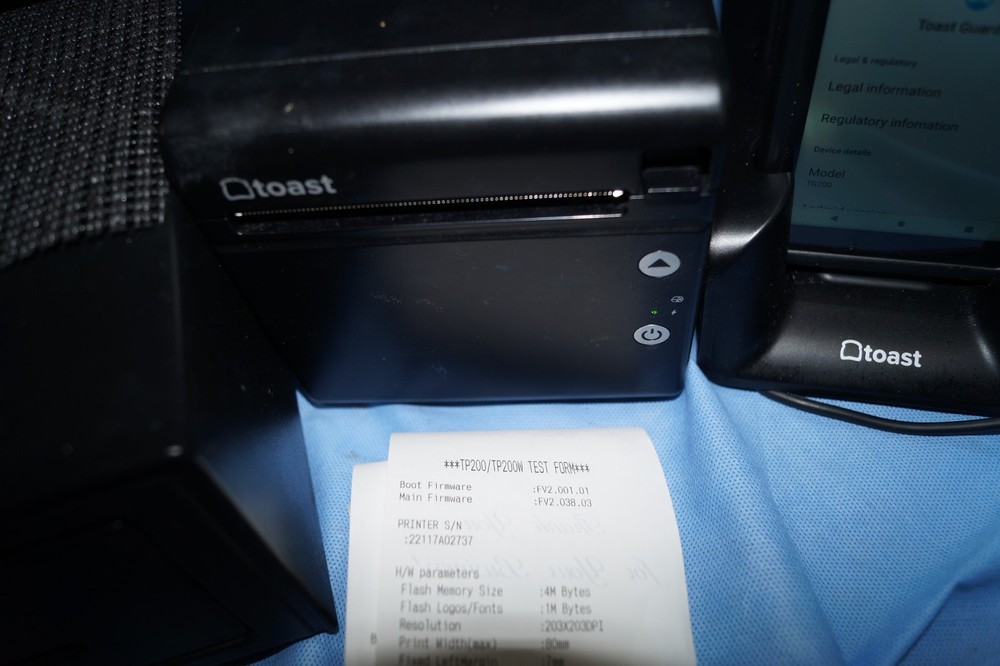 Toast POS Systems Touchscreen Terminal, 6 Handheld System, 3 Printer UNTESTED