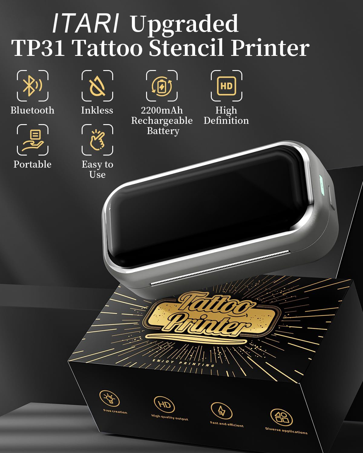 TP31 Tattoo Machine,tattoo stencil printer with 30pcs tattoo transfer paper