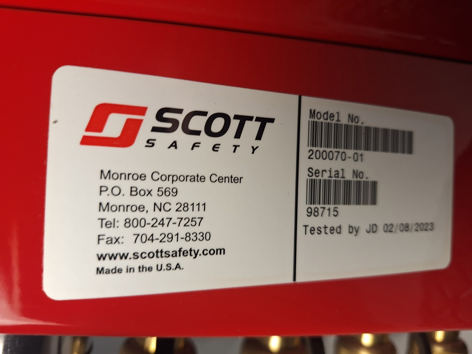 3M Scott Safety Portable Air Cart, TRC-1m, AIR CYLINDER CART, 200070-01