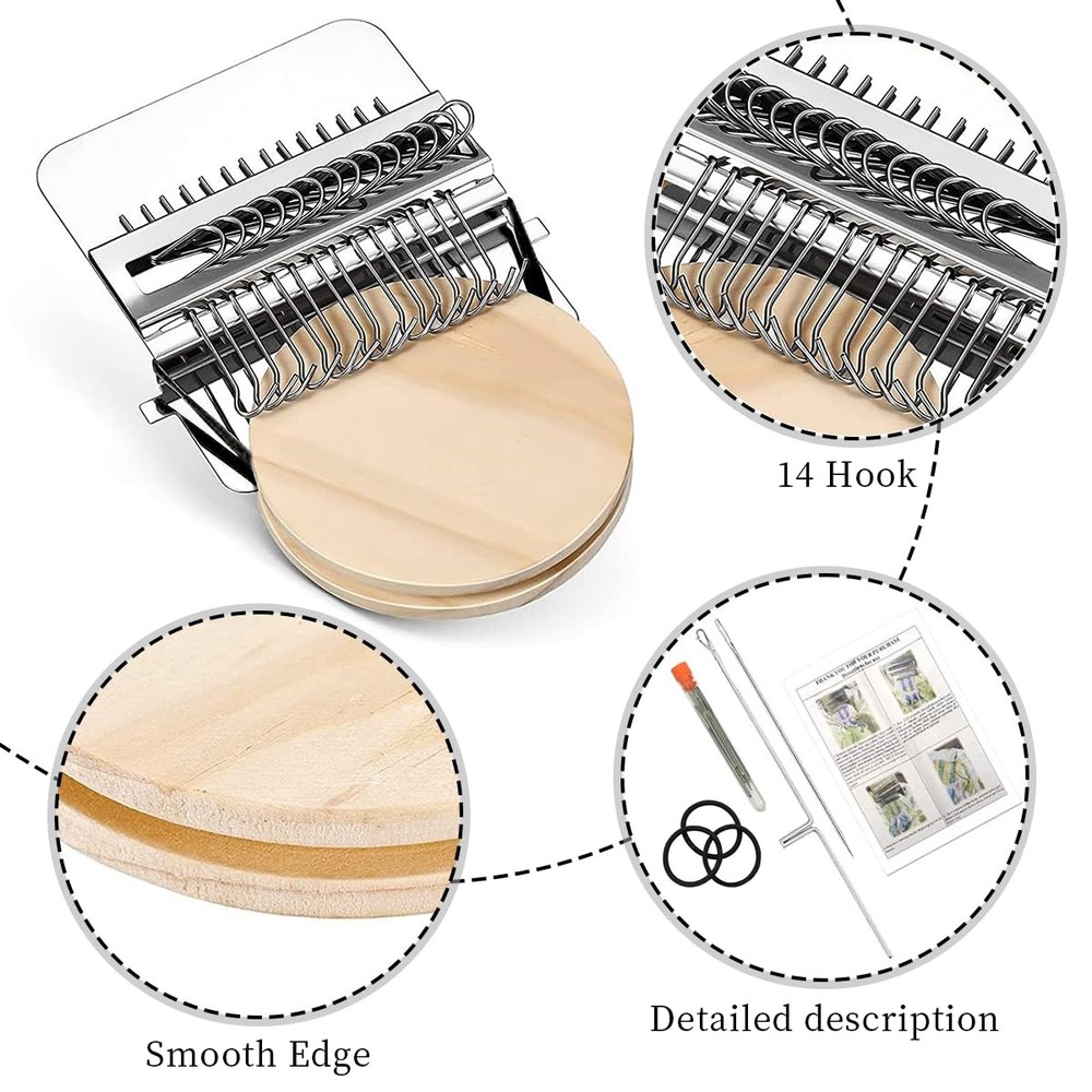 Knitting Patch Kit Darning Loom Repair Tool for Jeans Socks Clothes DIY Beginner