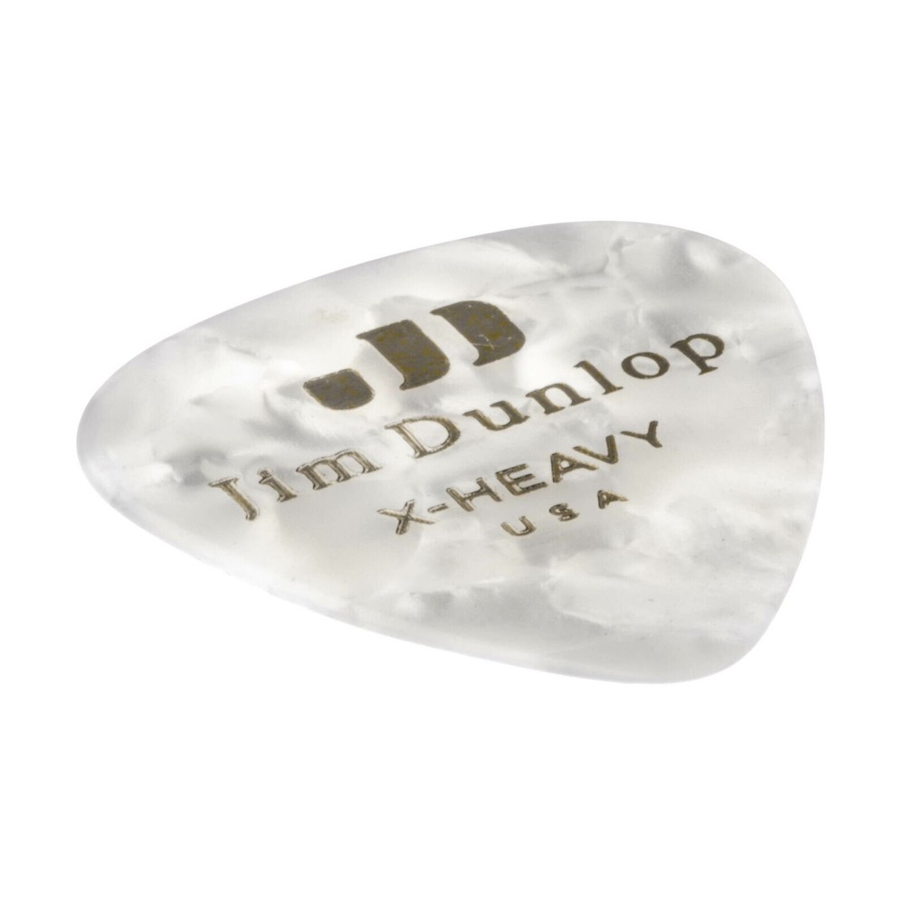 Dunlop Guitar Picks 24 Pack Celluloid White Pearl Extra Heavy
