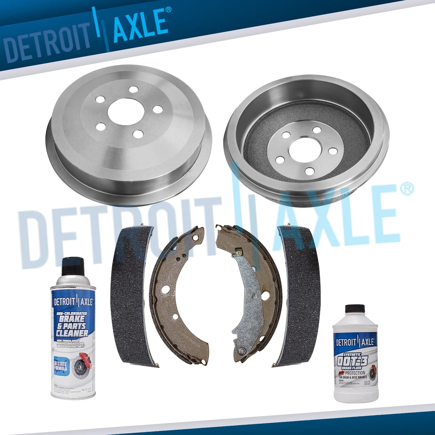 Rear Drums and Brake Shoes for 2004 2005 2006 2007 2008 2009 Chrysler PT Cruiser