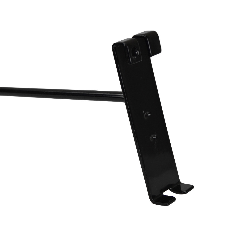5 Pc GLOSS BLACK 12" Long Gridwall Hooks Grid Panel Display Wire Metal Hanger