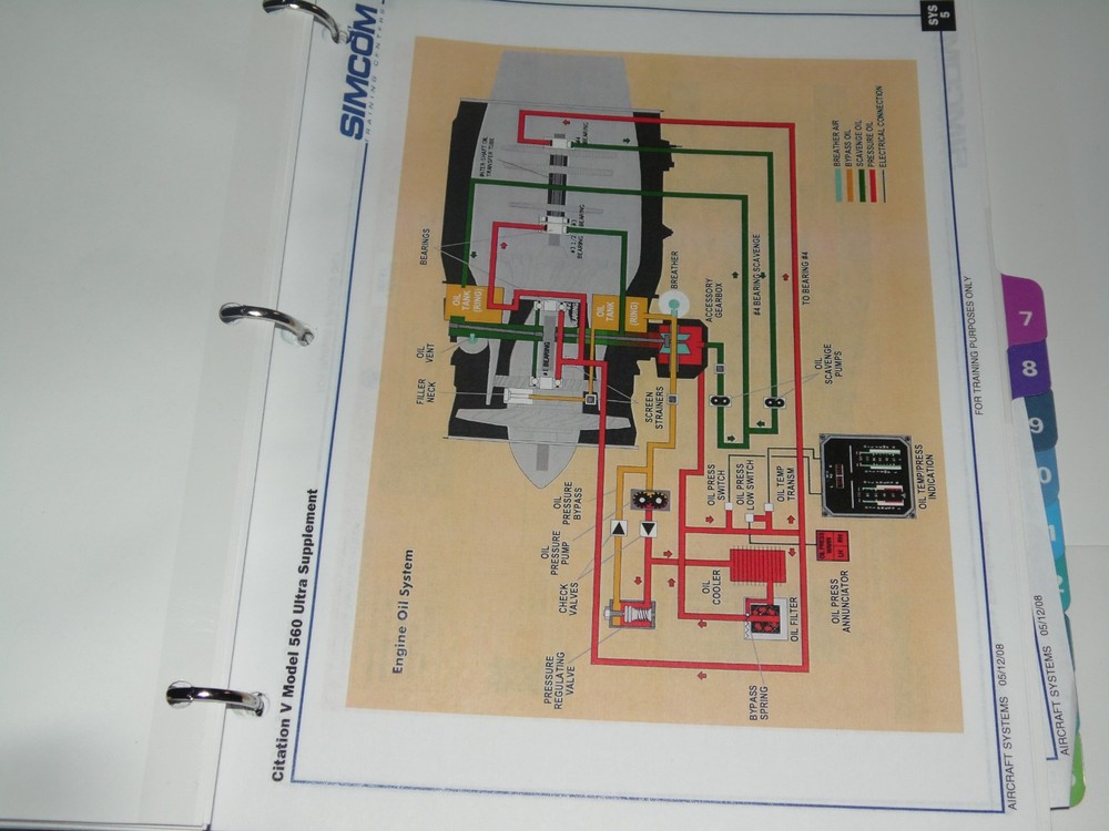 Simcom Citation V Model 560 Ultra Training Supplement Binder