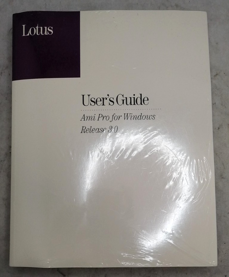 SEALED Lotus Ami Pro For Windows Release 3.0 With User's Guide