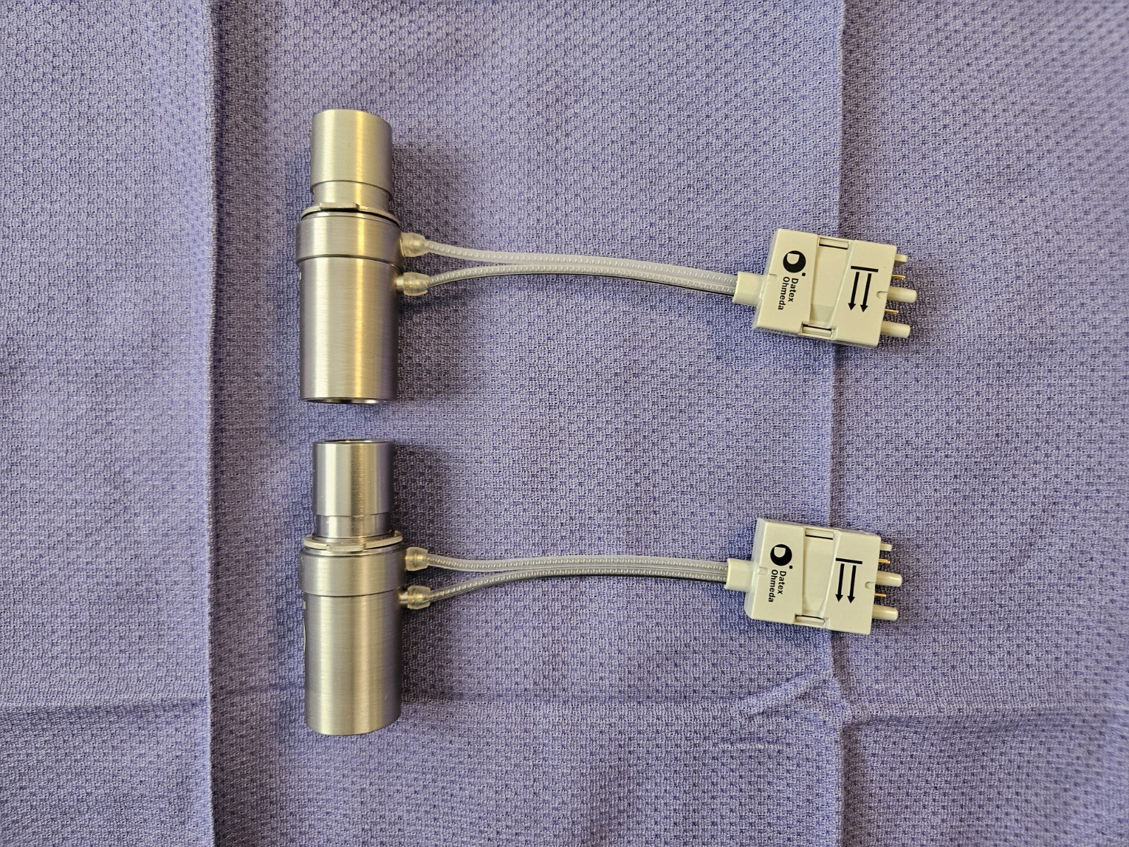 (2) Datex Ohmeda Reusable Flow Sensor BCG AUT for Aestiva  1503-3244-000