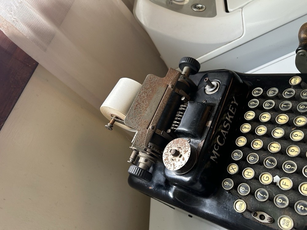 Antique 1900s McCaskey Adding Machine Cash Register Mechanical Calculator