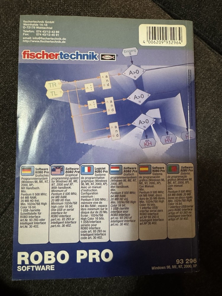 fischertechnik ROBO Pro Software Handbook+CD