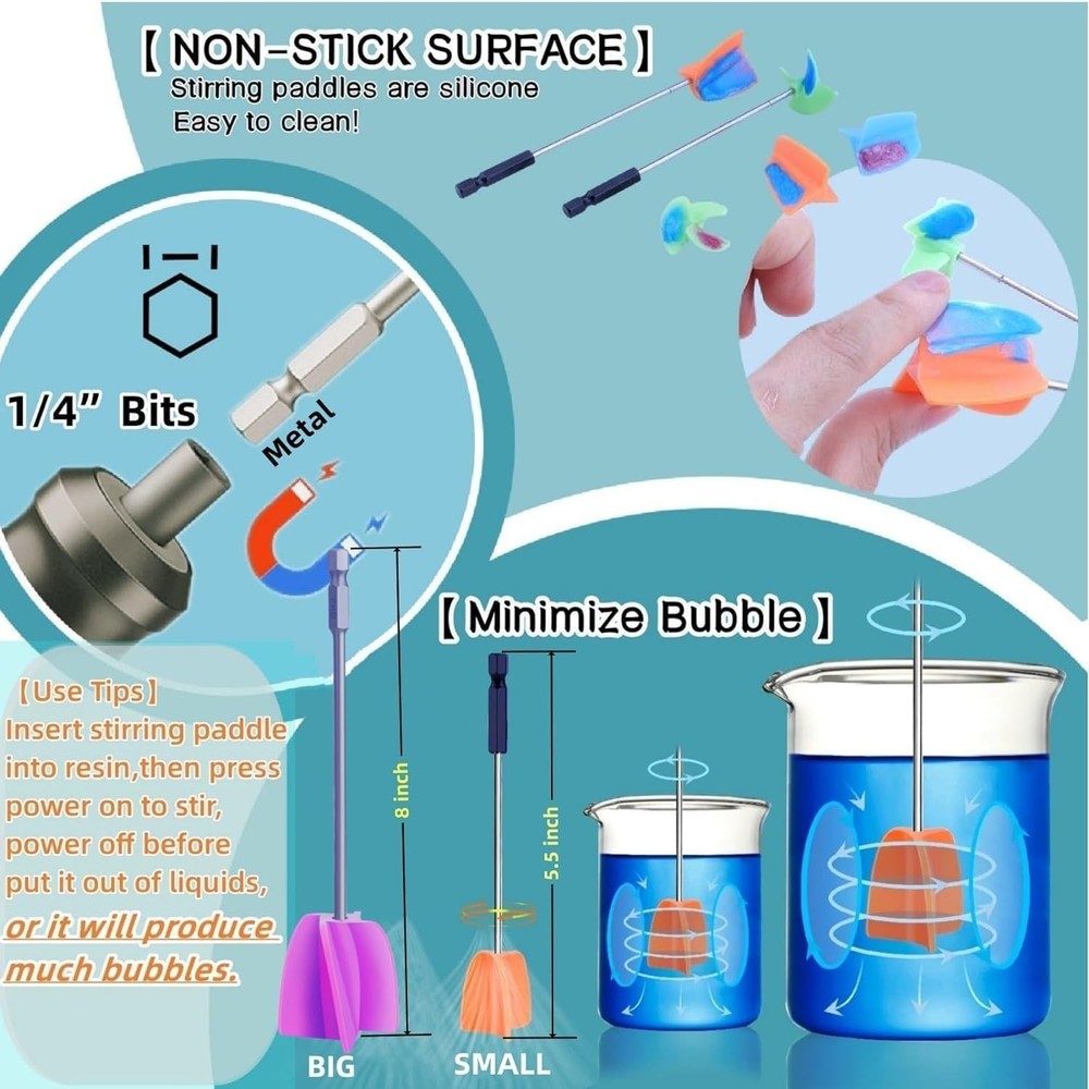 High-Quality 6 Pack Paint & Epoxy Mixer for Drill - Time-Saving Mixing Solution