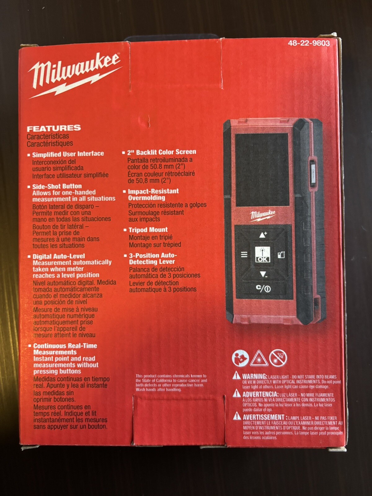 Milwaukee 48229803 Laser Distance Meter 330 FT- Black