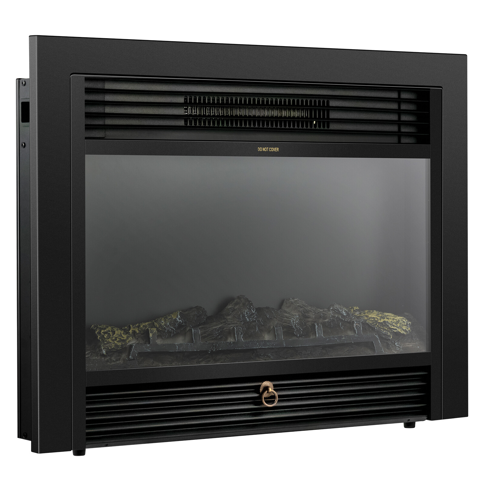 28.5" Fireplace Electric Embedded Insert Heater Glass Log Flame Remote