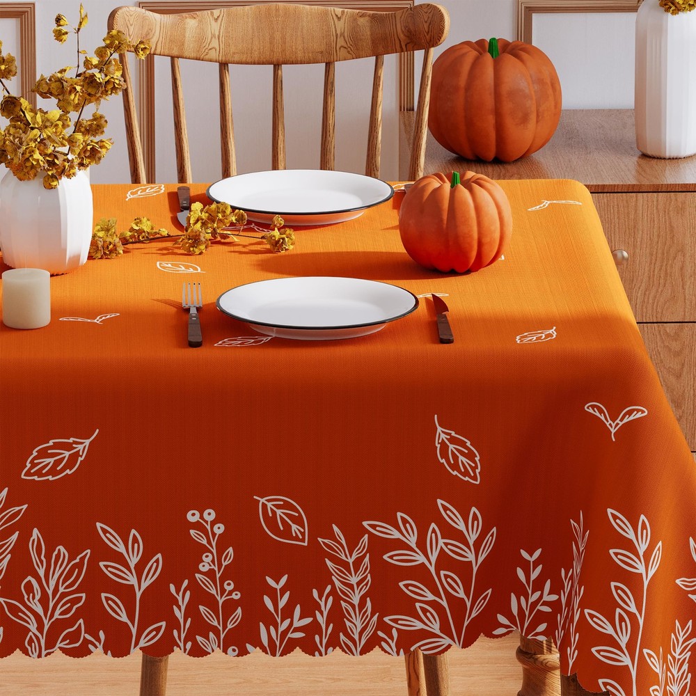 Fall Tablecloth 60x84 Inch Rectangle, 60'' x 84'' Rectangular, Multi Color