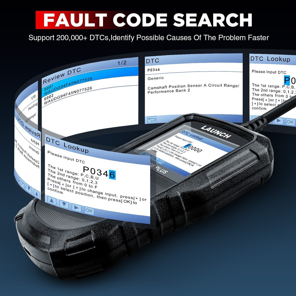 LAUNCH OBD2 Code Reader Automotive Diagnostic Scan Tool Full OBDII Check