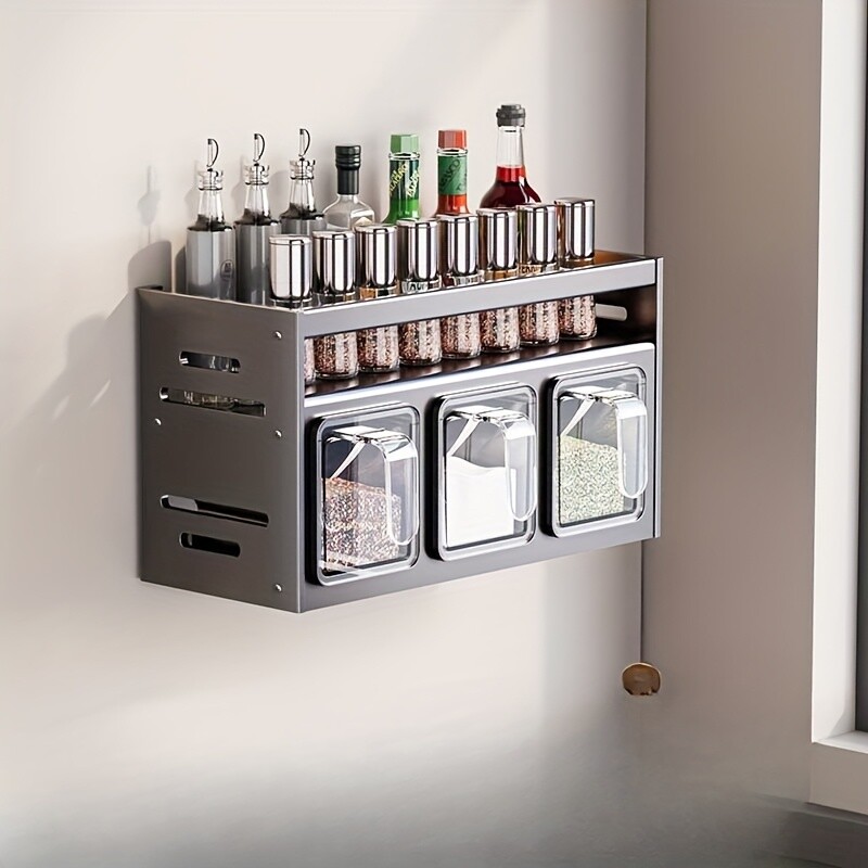 4-Tier Spice Rack Manager - Kitchen, Dining Area & Pantry Condiment Organization