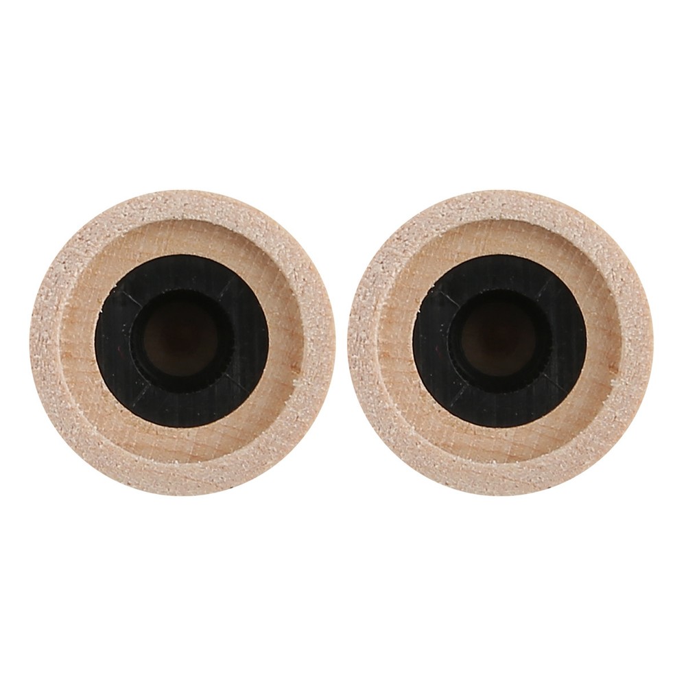 KAISH 2 Maple Wood Flat Top Dome Knobs Guitar Bass Wood Barrel Knobs