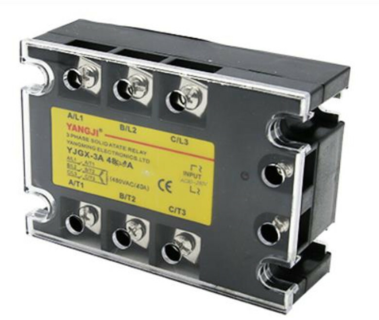 Three-phase SSR AC control AC AC-AC solid state relay YJGX-3A4860A 480VAC 60A