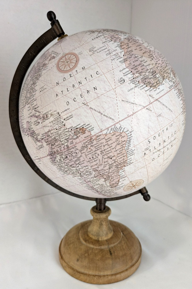 Walmart Table Top Large Globe Tan Decorative Purpose 12.75" x 8"