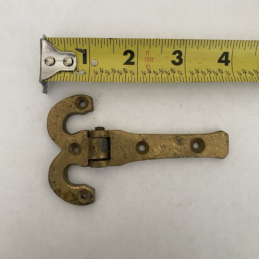 Vintage Brass Ice Box Cabinet Hinge
