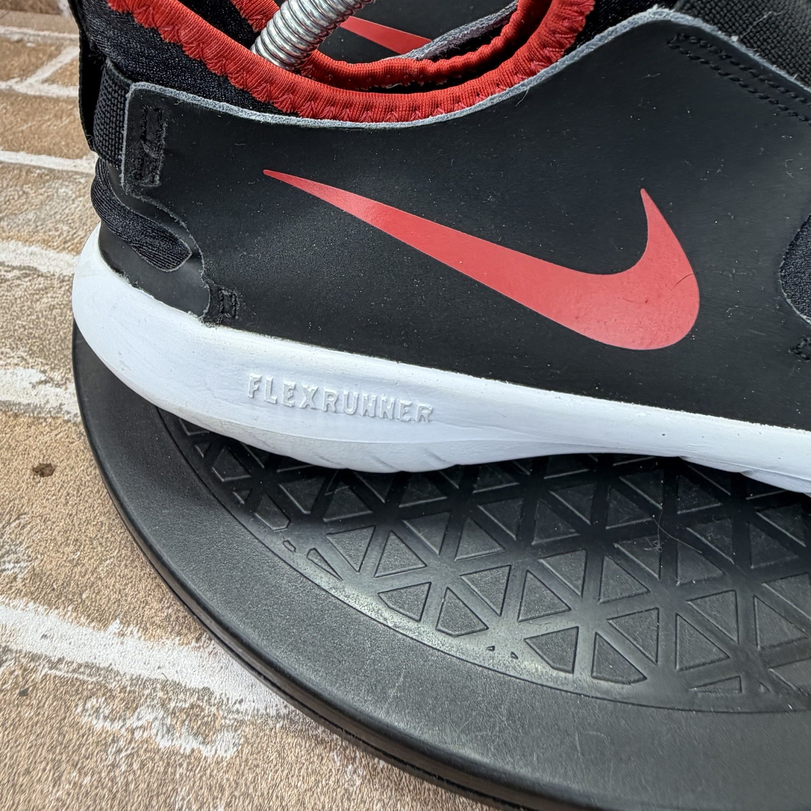 Nike Flex Runner University Red Running Shoes AT4662-607 Boys Youth Size 6.5Y