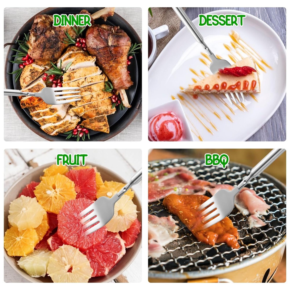 【3 PCS】Extendable Fork for Jokes, Expandable Forks, Extended/Extending/Extend...