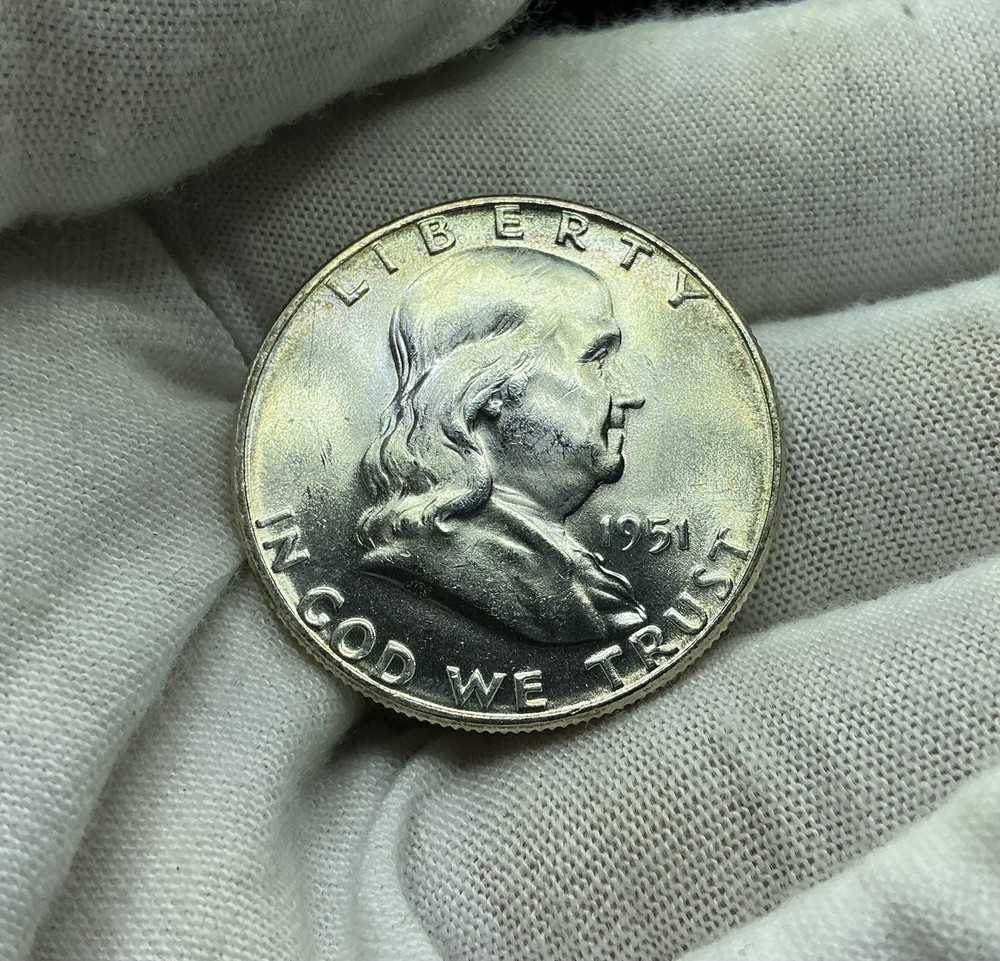 1951 Silver Franklin Half Dollar BU T73