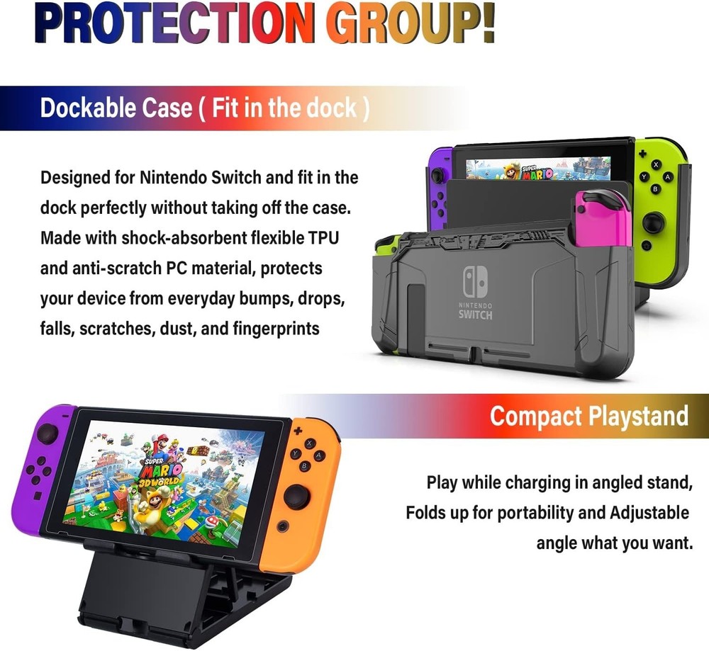 Deruitu Switch Accessories Bundle Compatible with Nintendo Switch