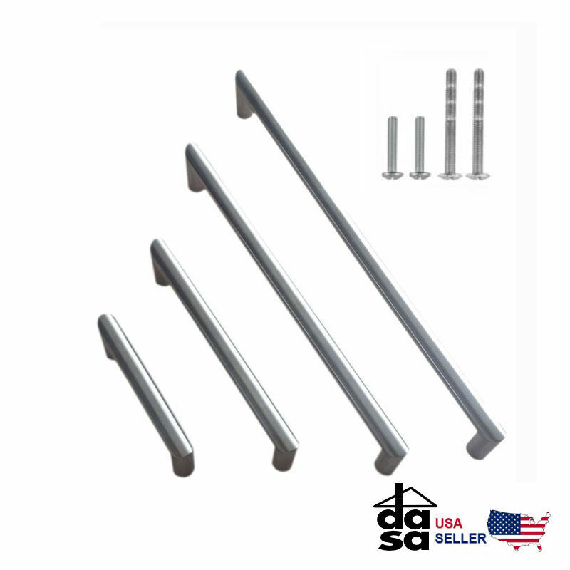 Modern Stainless Steel Bar Cabinet Handles  Pulls Knobs Brushed Nickel