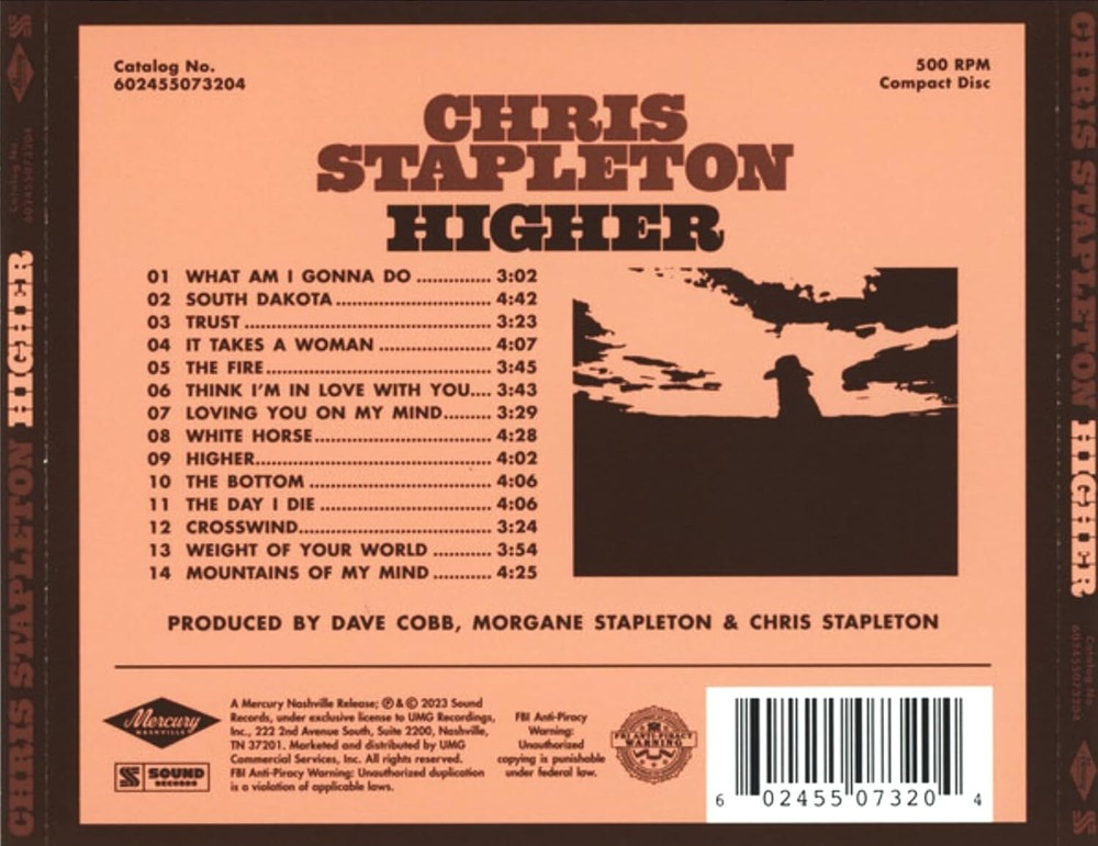 Chris Stapleton Collection - Higher / Traveller / Starting Over 3 CD Set