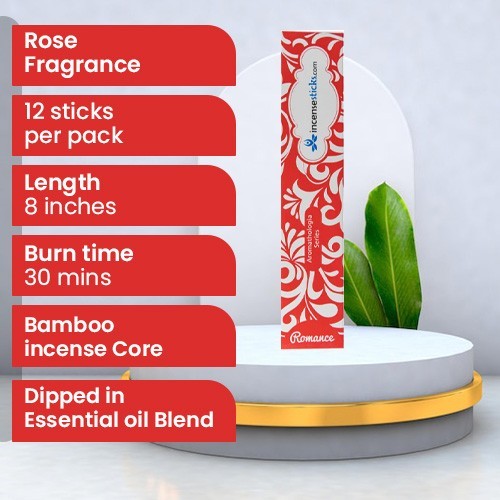 Romance Incense 8" 12 Sticks Pack: 5 Packs