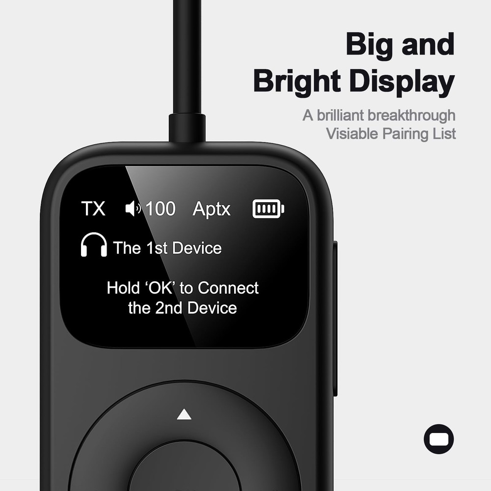 SoundSync Pro Bluetooth Transmitter & Receiver for Airplane, Easy Setup Bluet...