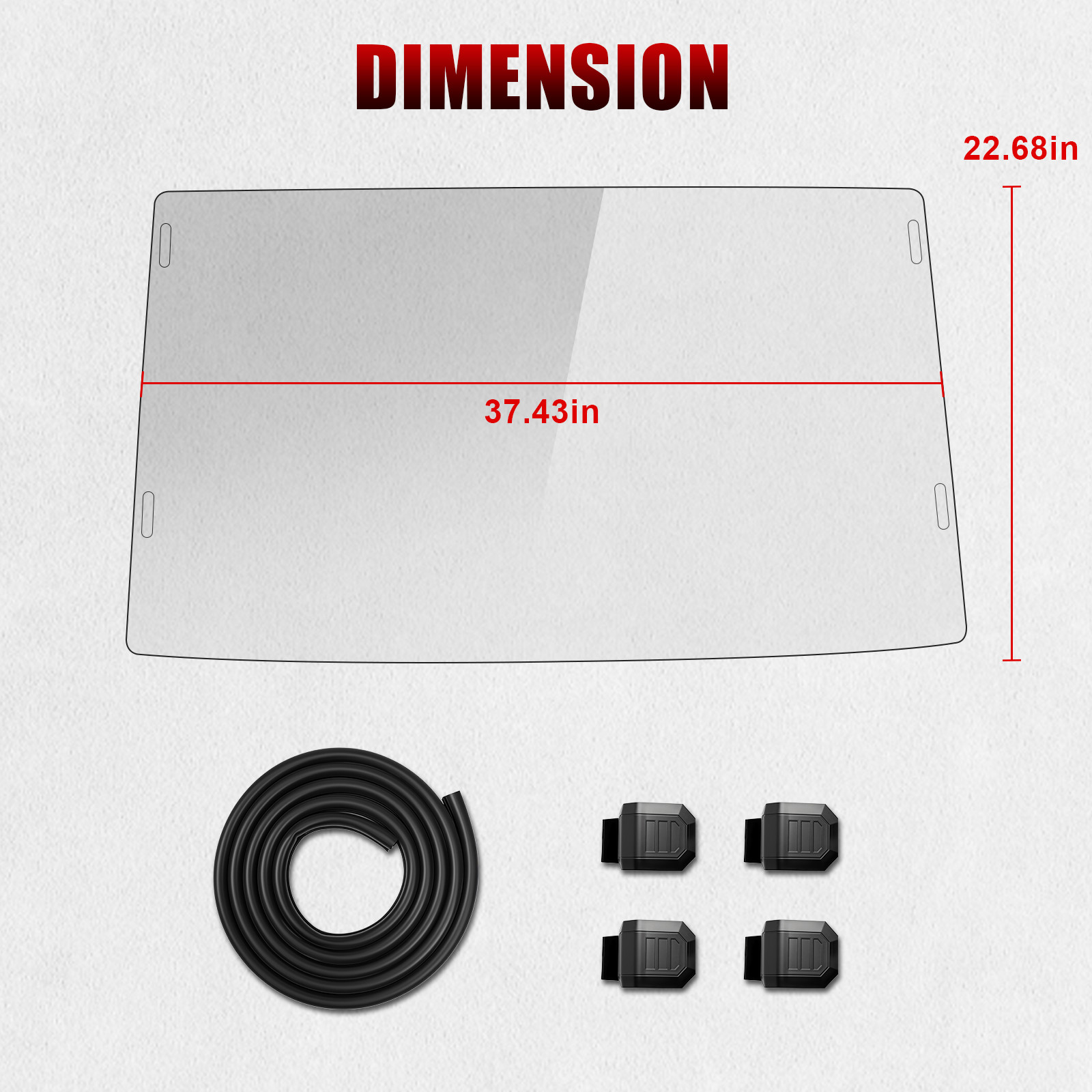 Front Windshield PC For Polaris Ranger SP 570 2022-2026/ Midsize 570 500 EV ETX