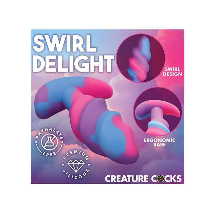 Creature Cocks Unicorn Swirl Silicone Butt Plug