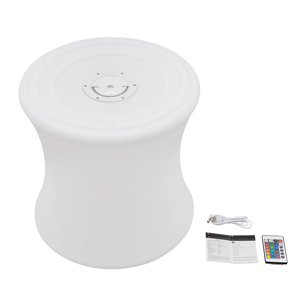 LED Light Cube Stools Chair 16 Colors Changing Rechargeable w/Remote Control