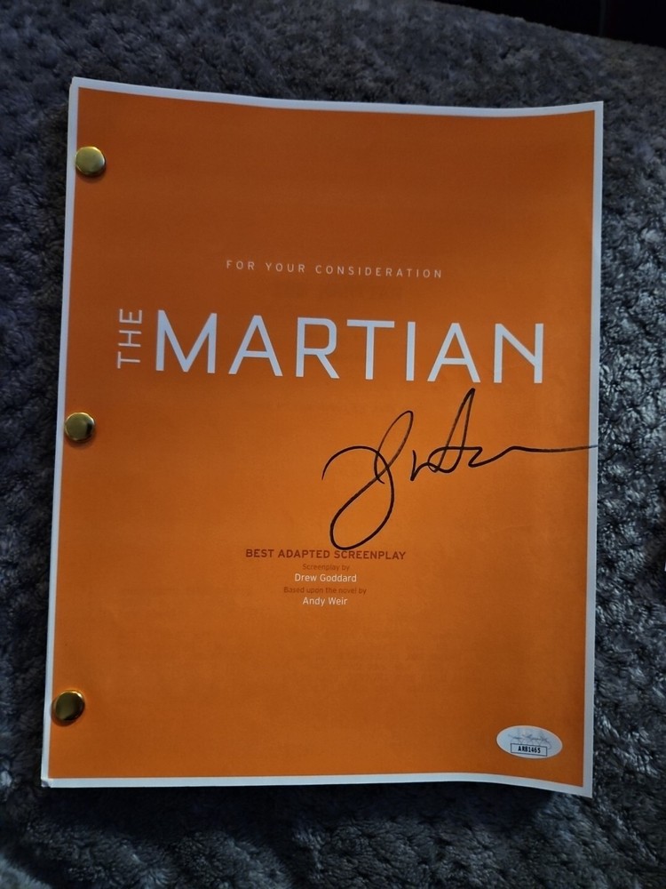 Jessica Chastain Signed Script - The Martian - JSA