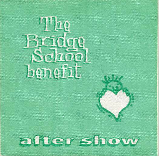 11th Annual Bridge School Benefit Backstage Pass Mountain View 1997 Green Aft...