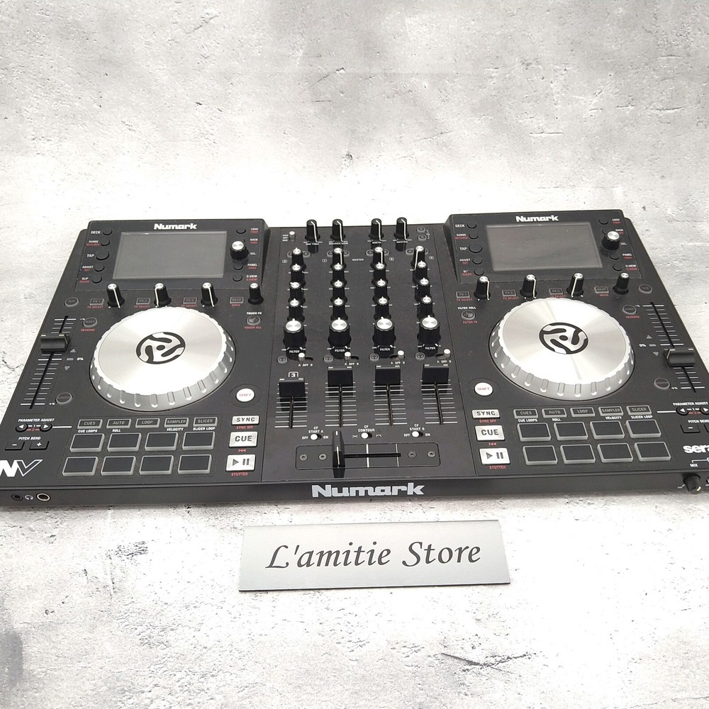 Numark NV 4-Deck Dual-Display USB DJ Controller Used Tested