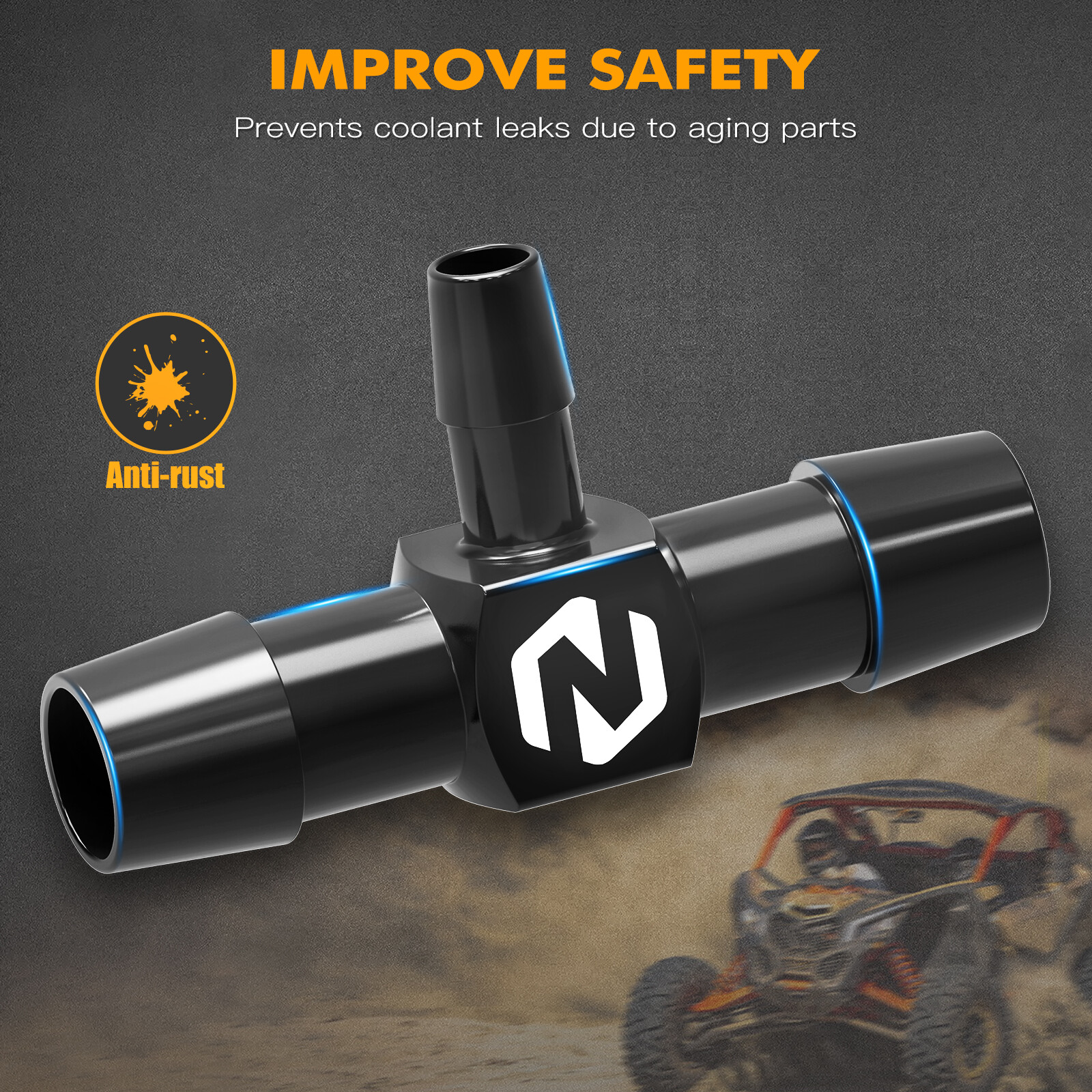 NICECNC Tee Coolant Fitting Radiator Hose Connector For Can-Am Maverick X3 Turbo