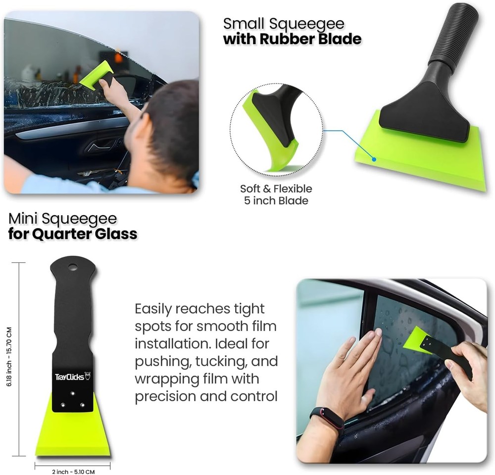 Car Wrapping Squeegee Window Tint Tool Kit Bulldozer Scrubber Paddle