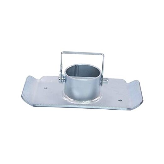 5000lbs Trailer Jack Foot Plate with Pin Base, Silver